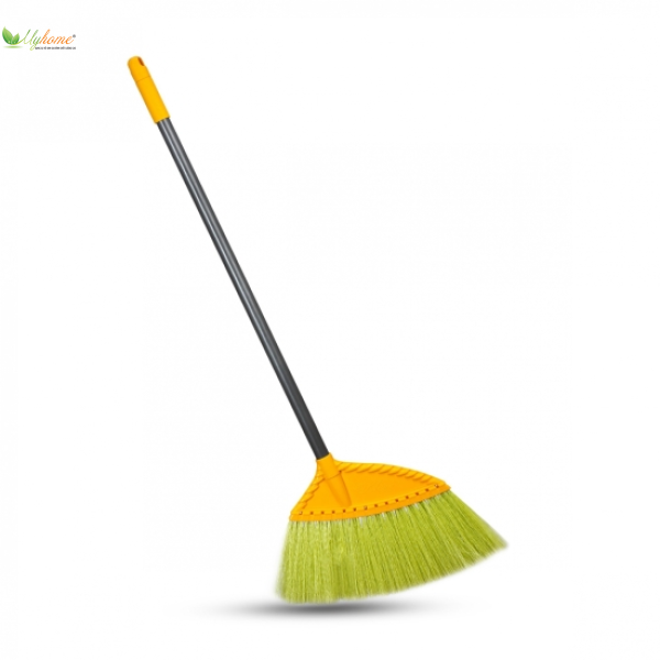 Iron-handle house broom